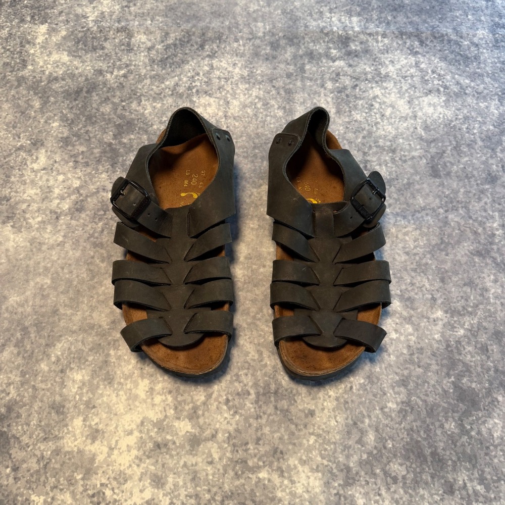 Papillio by Birkenstock Zadar Gladiator Sandals Womens 37 L6 Black Leather